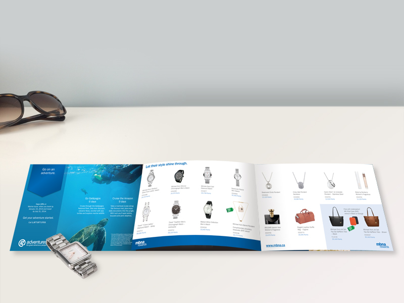 MBNA Rewards direct mail catalogue