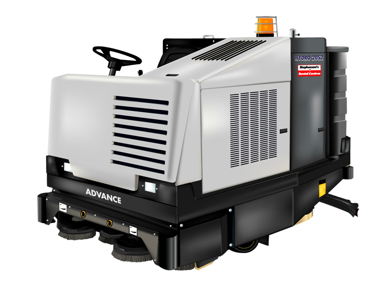 Stephenson's Rental Centres - Scrubber vector art work made in adobe illustrator